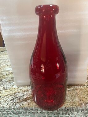 Red Glass Decorative Vase - Home Accents